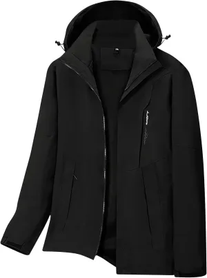 Rain Jacket for Men Waterproof Raincoat Lightweight Rain Jackets Oversized Outdoor Rain Coat Windbreaker with Hood