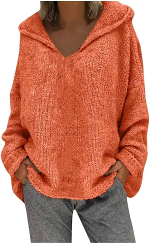 SHAOBGE Womens Sweaters Chenille Womens Sweater V Neck Long Sleeve Tops Women Women'S Knitted Striped Sweater