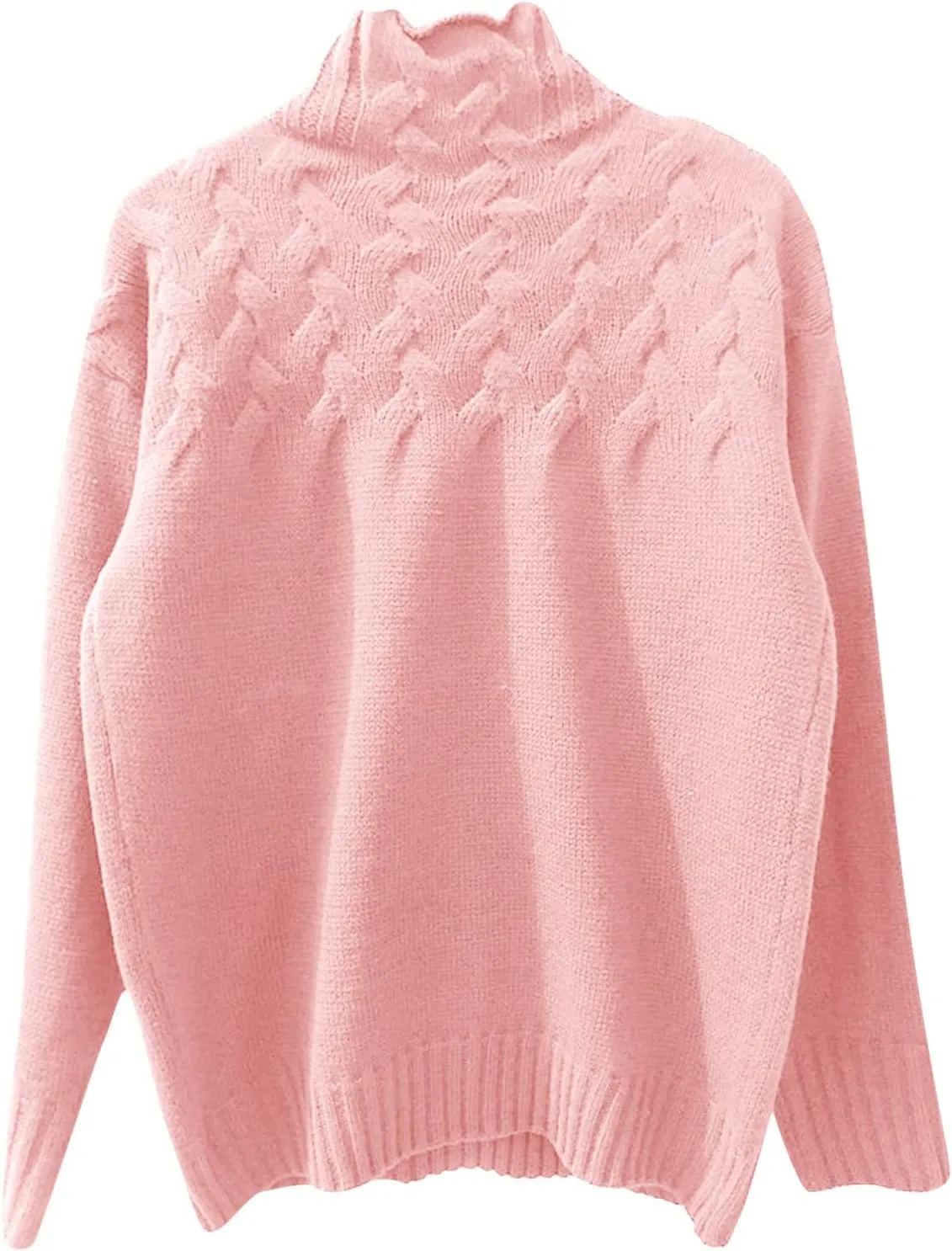 SHAOBGE Womens Sweaters Fuzzy Pullover Women Striped Womens Sweater Womens Striped Turtlenecksweater