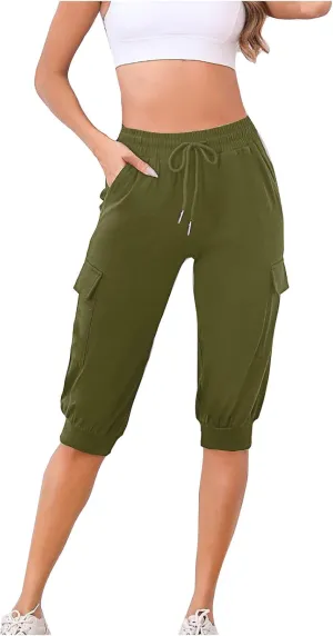 Sweat Shorts for Women High Waist Drawstring Cargo Shorts Comfy Baggy Jogger Shorts Running Workout Cinch Bottoms