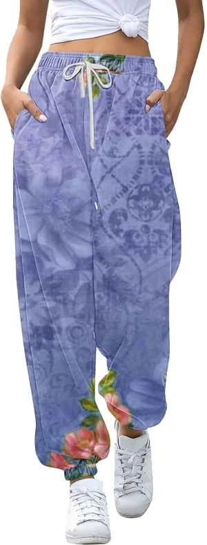 Sweatpants Cargo Women Joggers Pants Workout High Waisted Yoga Pants with Pockets Womens Bottom Sweatpants Pockets