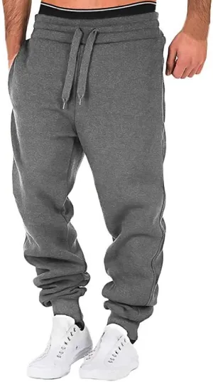 Sweatpants for Men with Pockets Pockets Men's Cargo Sweatpants Open Bottom Straight Leg Casual Fit Baggy Jogger Pants