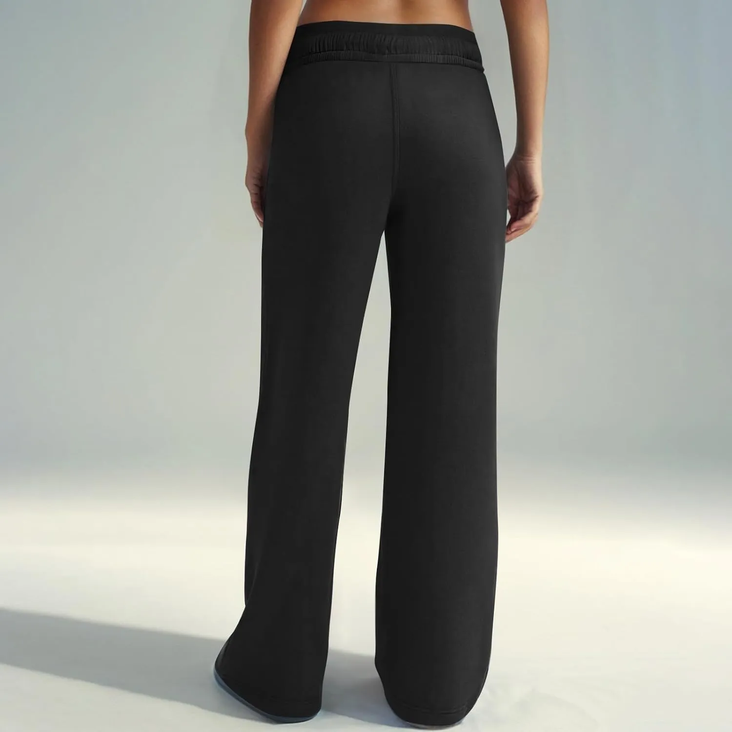 Wide Leg Sweatpants Women Baggy Elastic Drawstring High Waisted Lounge Pants Fleece Trouser Style Yoga Pants w/Pockets