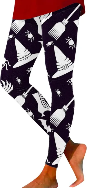 Women Halloween Leggings Halloween Print Collection High Waist Women Striped High Waist Costume Halloween Legging