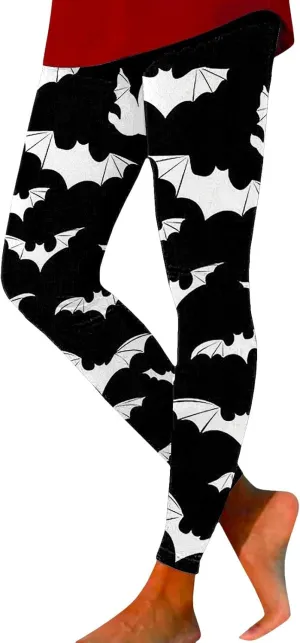 Women Halloween Leggings Halloween Print Collection High Waist Women Striped High Waist Costume Halloween Legging