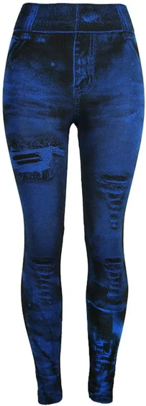 Women's Casual Skinny Jeans Ripped Distressed High Rise Stretch Pull On Butt Lifting Jegging Fitted Denim Ankle Jeans