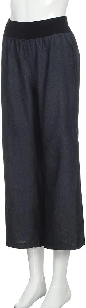 Women's High Waist Pants Loose Solid Color Wide Leg Pants Casual Straight Leg Trousers Pants