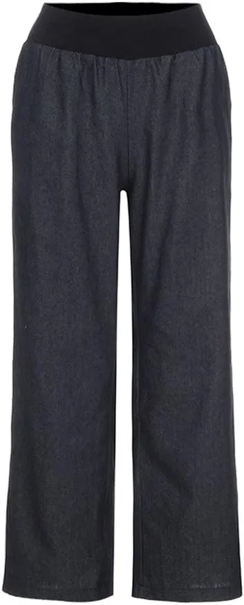 Women's High Waist Pants Loose Solid Color Wide Leg Pants Casual Straight Leg Trousers Pants