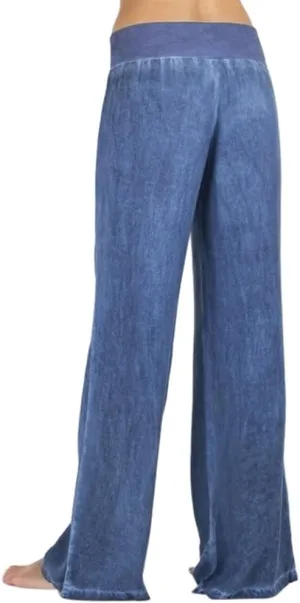 Women's High Waist Pants Loose Solid Color Wide Leg Pants Casual Straight Leg Trousers Pants