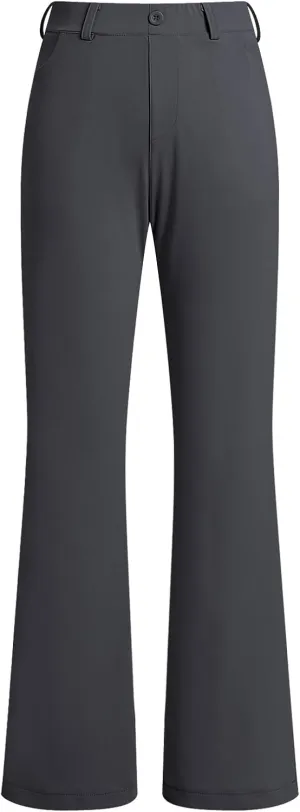 Women's Office Business Bootcut Pants High Waist Bell Bottom Pants with Pockets Work Pants