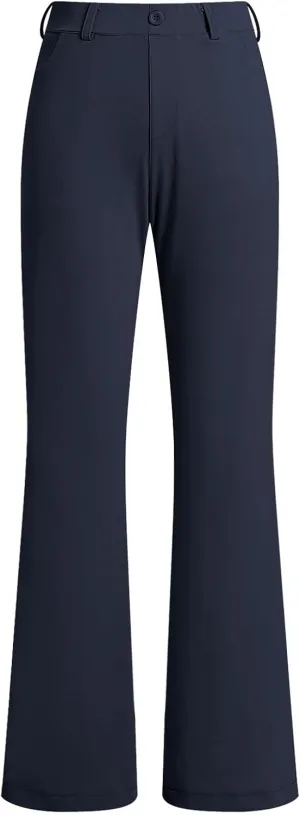 Women's Office Business Bootcut Pants High Waist Bell Bottom Pants with Pockets Work Pants