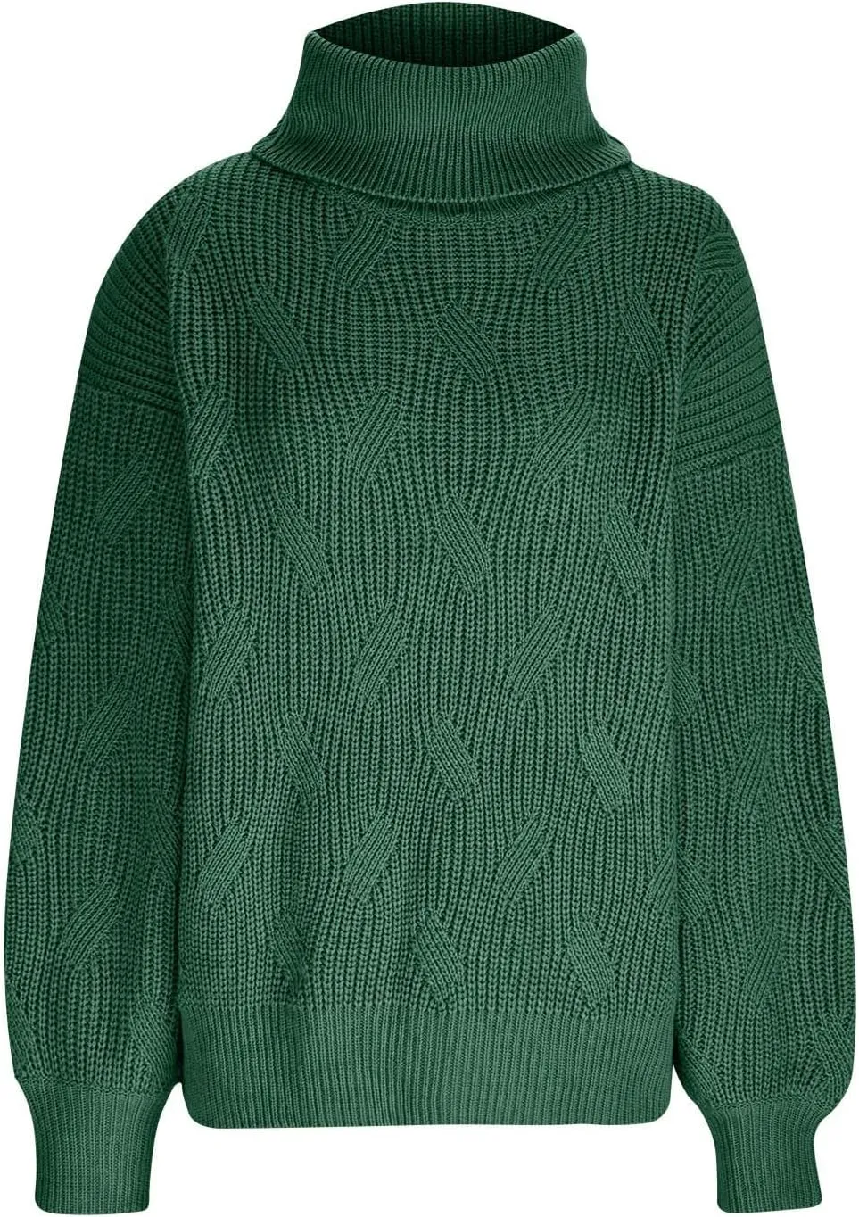Womens Oversized Turtleneck Sweater Chunky Long Sleeve Ribbed Knit Pullover Jumper Top Fall Winter Warm Outwear