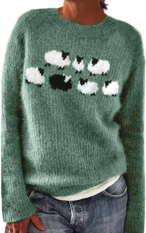Womens Pullover Sweaters Cropped Lapel Collar V Neck Chunky Knitted Casual Slouchy Loose Jumper Tops Fashion 2024