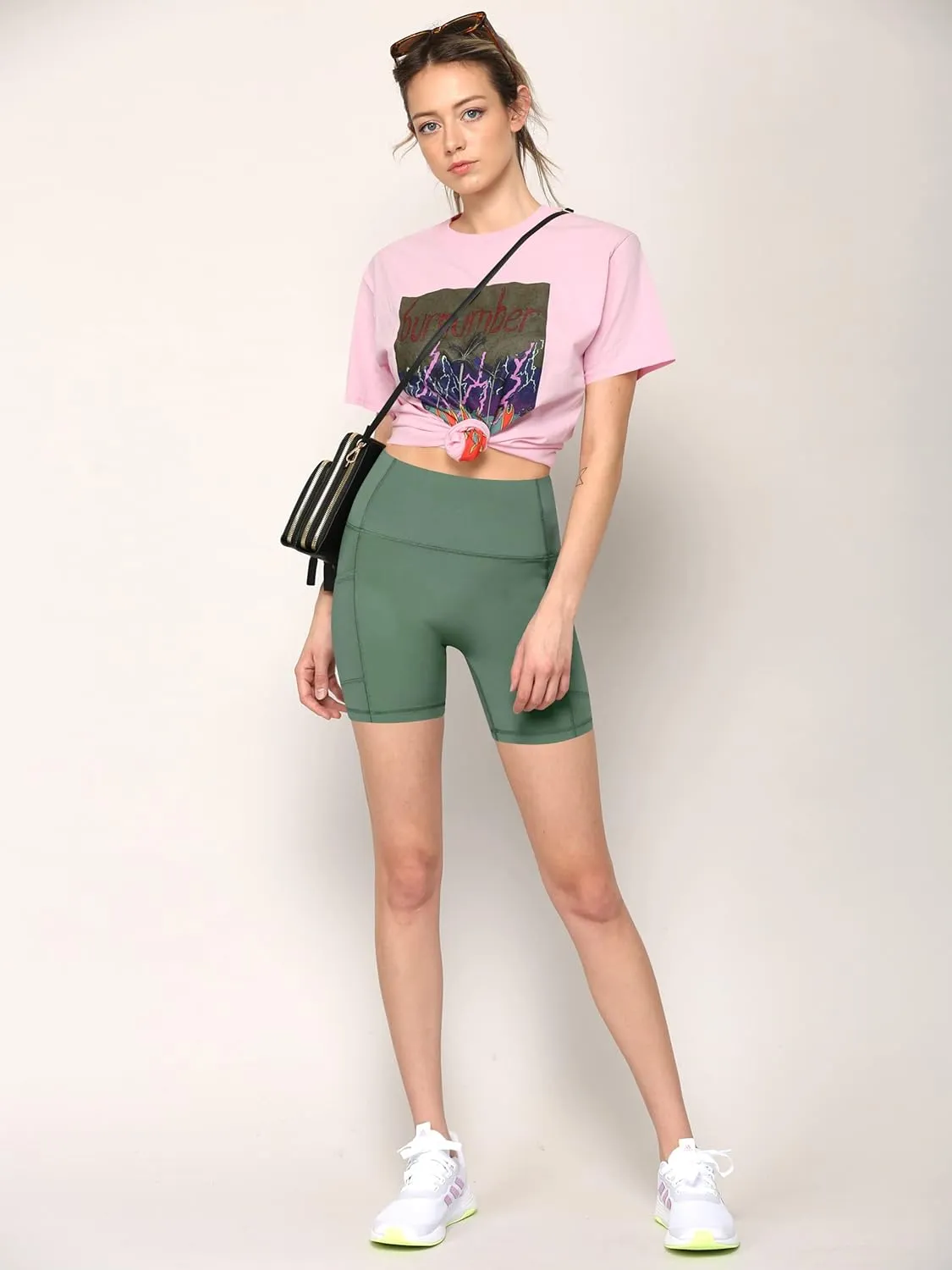 Women's Yoga Shorts Tummy Control High Waist Biker Shorts Exercise Workout Butt Lifting Tights Women's Shorts