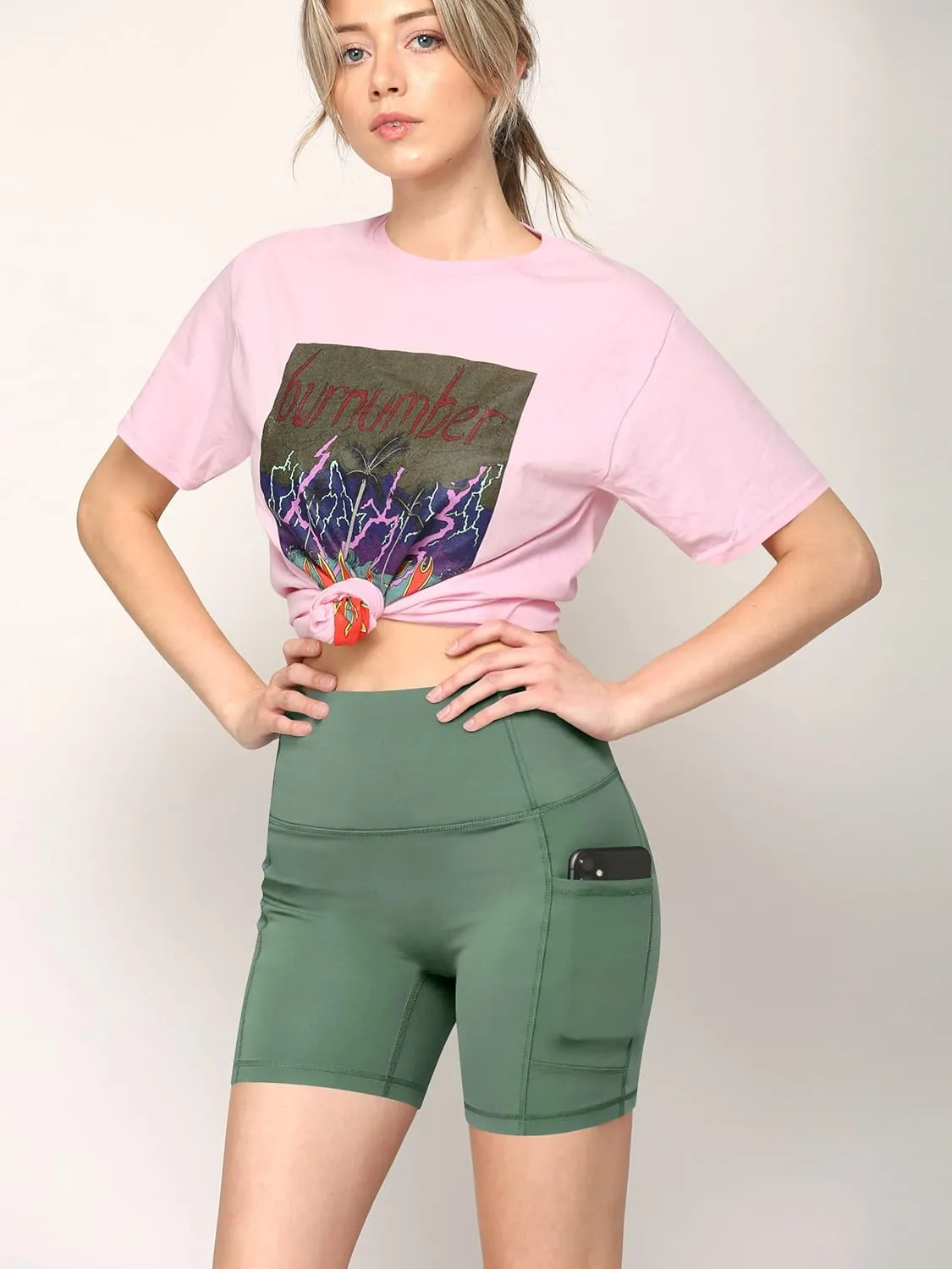 Women's Yoga Shorts Tummy Control High Waist Biker Shorts Exercise Workout Butt Lifting Tights Women's Shorts