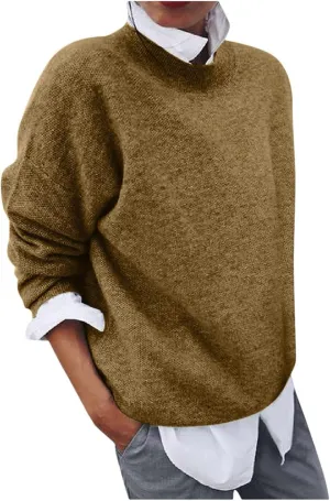 Ymosrh Women's Christmas Clothes Oversized Sweaters 2023 Fall Fuzzy Knit Chunky Warm Pullover Sweater, S-5XL