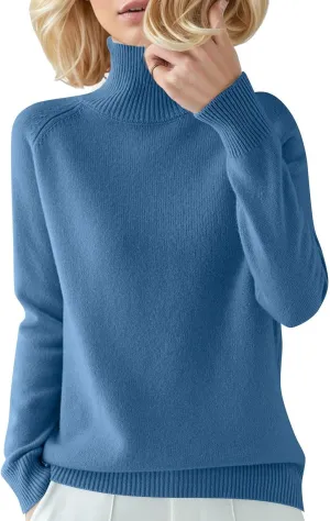 ZWRXW Oversized Turtleneck Sweaters for Women Casual Long Sleeve Knit Legging Pullover Trendy Ribbed Knit Jumpers Tops